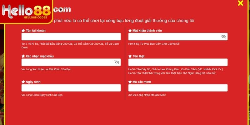 Hướng dẫn cách thức đăng ký Hello88 đơn giản
