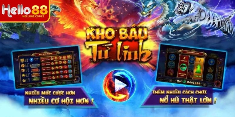 Trải nghiệm Kho Báu Tứ Linh Hello88 với slot game hồi hộp